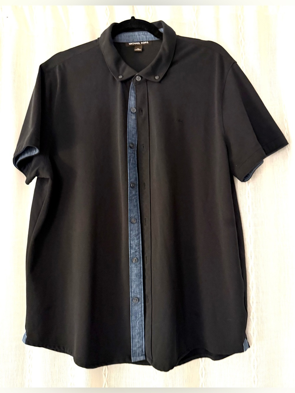 Men’s Michael Kors black w/denim edges & accents top. Sz.XL